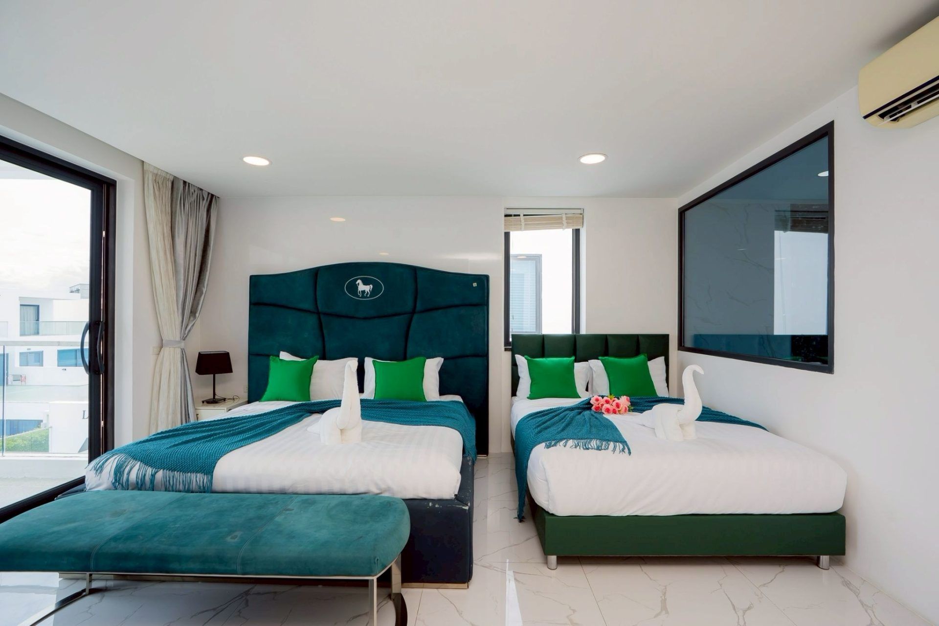 Villa entrance and parking area at Land VIII, Jomtien