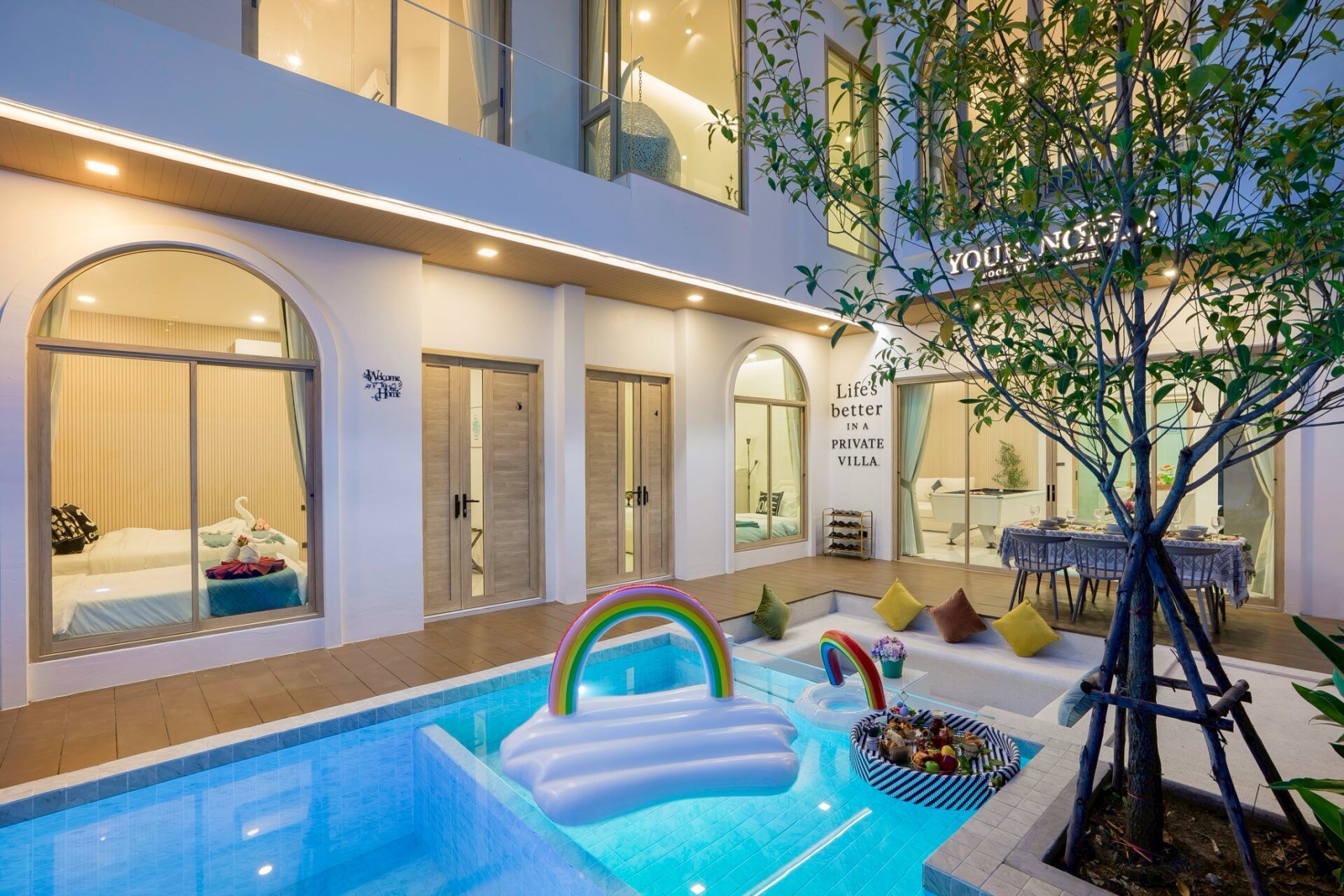 Pool area daytime view at Noble V Pool Villa