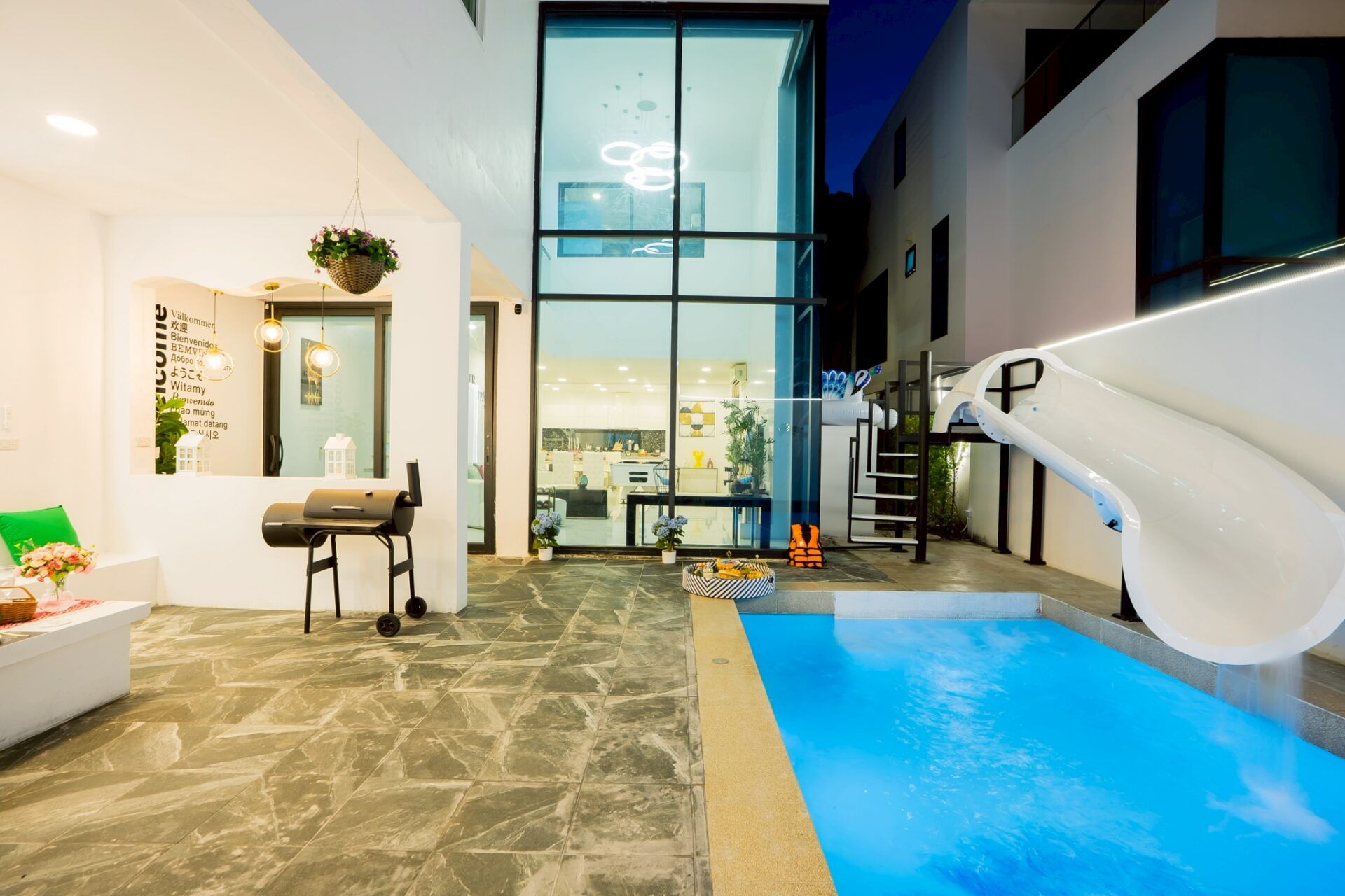 Living room with TV and pool table at Your Space IV