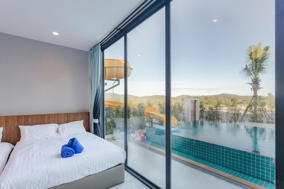 Pool-view bedroom at Exclusive Proud VII Villa in Hua Hin