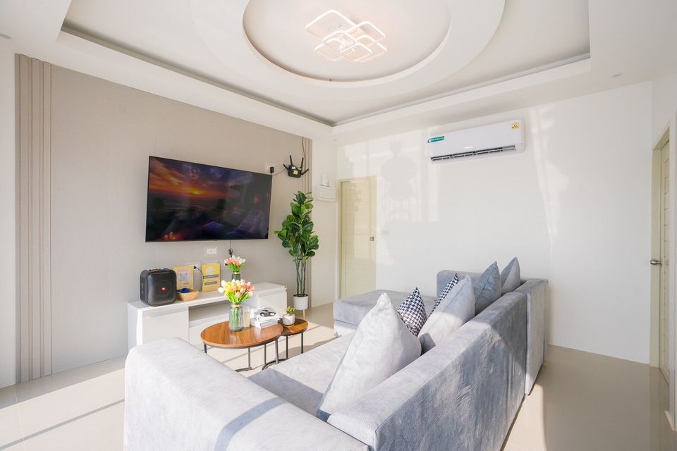 Air-conditioned TV lounge at Sun Sea V Pool Villa