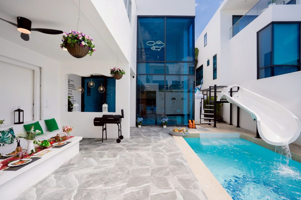 Aerial view of Your Space IV Pool Villa estate, South Pattaya